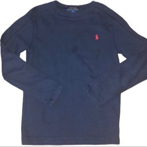 Polo Ralph Lauren Boys Navy Blue Thermal Tee